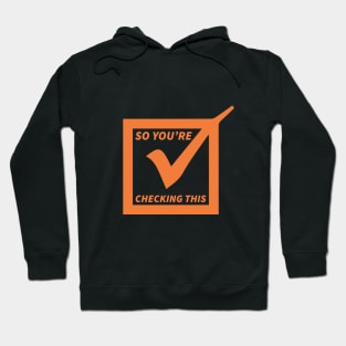 Awesome Design - Checking - Typography Hoodie